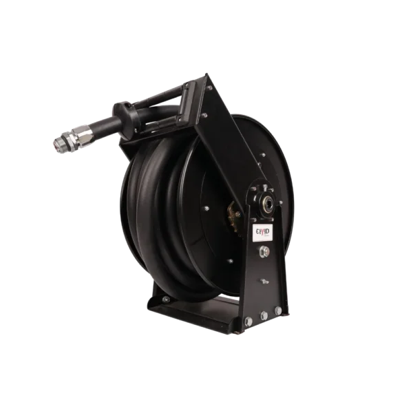 1 inch retractable fuel hose reel with 15 m hose, rated 10 bar, BSP thread