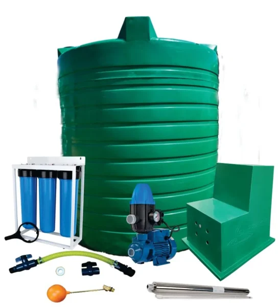 10 000 L Full House Tank Combo, 0.37 kW Peripheral Pump with filter and UV
