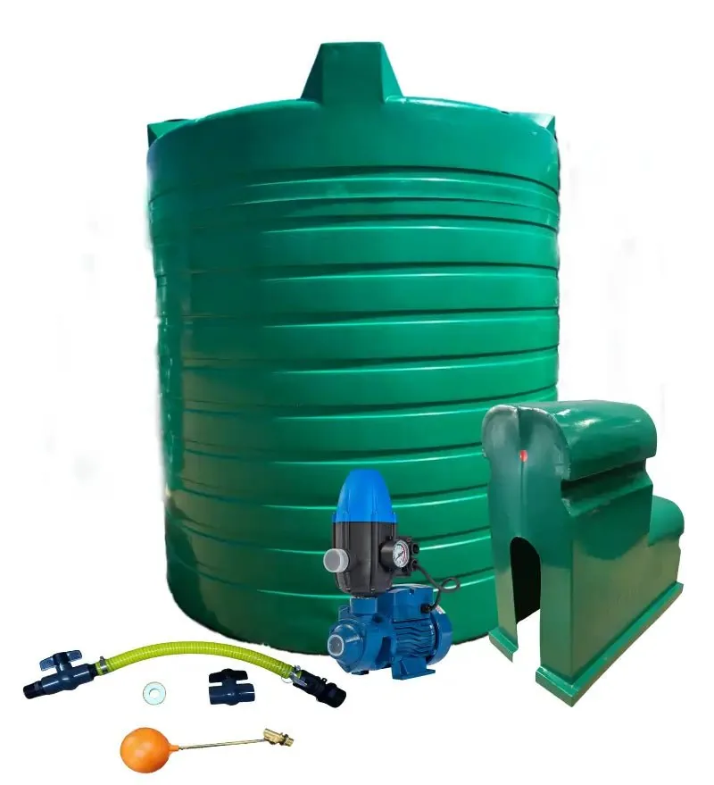 10 000 L Tank Combo with 0.75 kW Peripheral Pump, 60 m head 0.75 kW peripheral pump supplied with 10 000 L tank combo