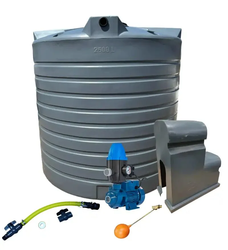 10 000 L Tank Combo with 0.75 kW Peripheral Pump, 60 m head 10 000 L water storage tank with 0.75 kW peripheral pump combo