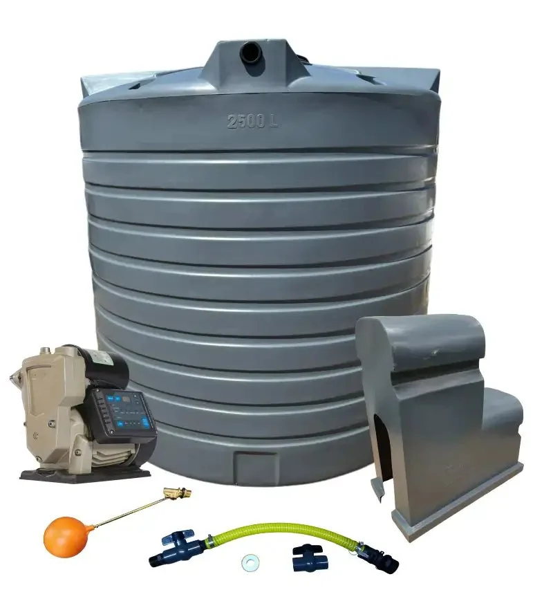 10 000 L Tank Combo with 1.5 kW VSD Booster System, 108 L/min 10 000 L water storage tank with 1.5 kW VSD booster system combo