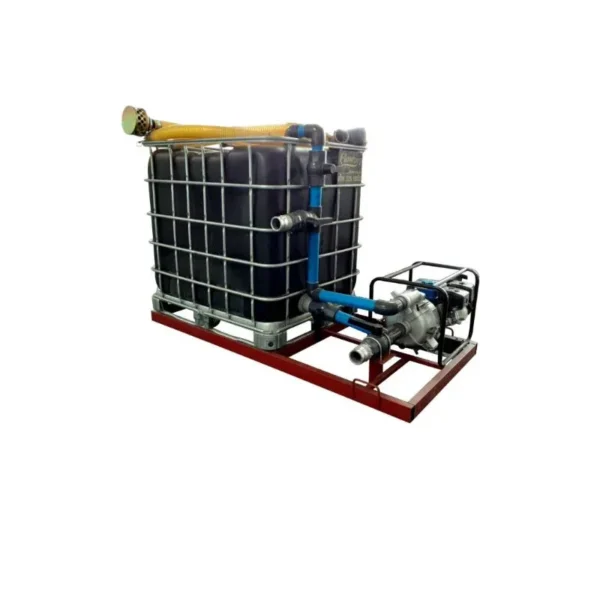1000 L IBC honey sucker skid unit with 6.5 HP petrol engine and 3 inch trash pump