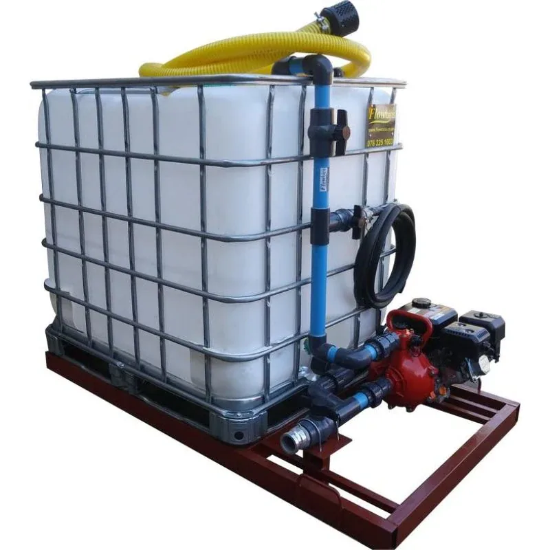 1000 L IBC Bakkie Sakkie Fire Unit, 9.5 Bar Pump, 1 Outlet 1000 L IBC bakkie sakkie fire unit with 9.5 bar petrol pump and single outlet