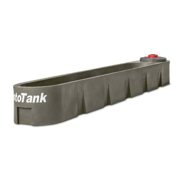 1000 L Livestock Water Trough, 3800 mm Long, Float Valve 1000 L grey LLDPE livestock water trough, 3800 mm long, with float valve