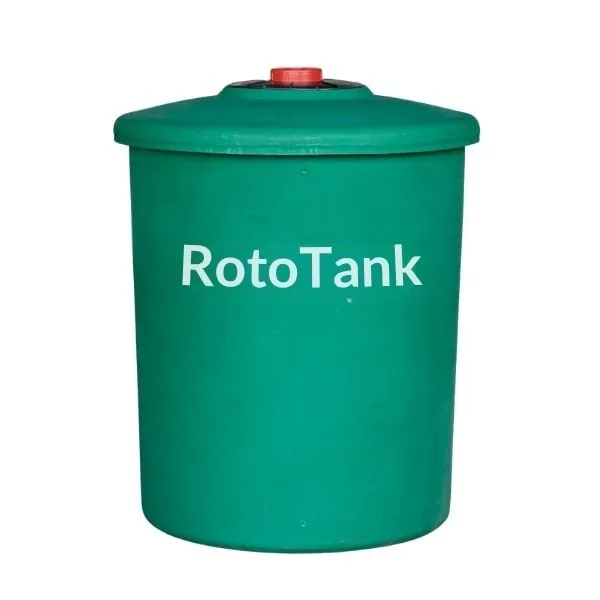 1000 L nesting open-top storage bin with lid, 1150 mm diameter, LLDPE