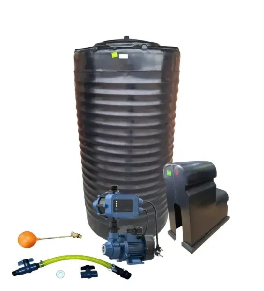 1000 L water storage tank with 0.37 kW econo peripheral pump combo
