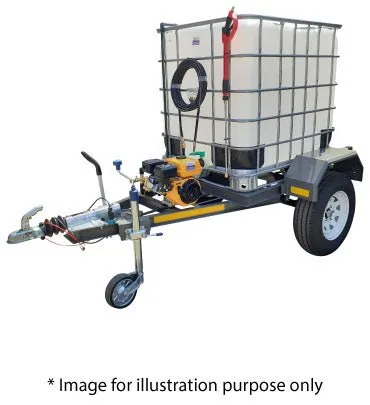 1000 L Trailer Pressure Washer, 100 bar Electric, IBC Tank, Unbraked 1000 L trailer pressure washer, 100 bar electric, IBC tank, unbraked, view 2