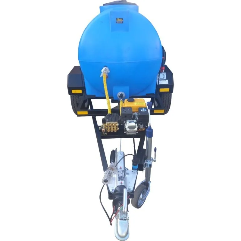 1000 L Trailer Pressure Washer, 186 bar Petrol, Horizontal Tank, Braked 1000 L trailer pressure washer, 186 bar petrol, horizontal tank, braked, view 3