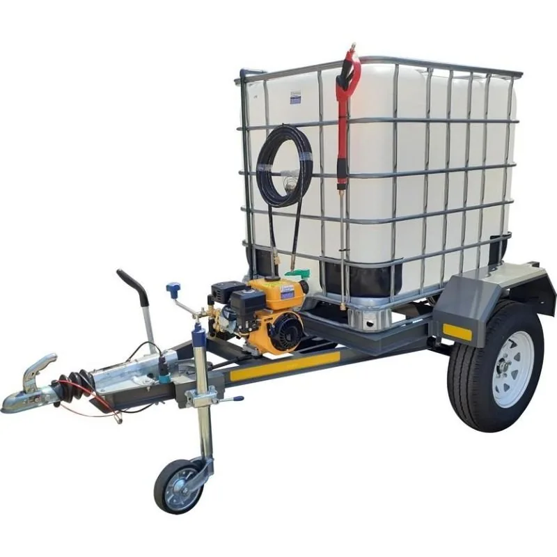 1000 L Trailer Pressure Washer, 186 bar Petrol, IBC Tank, Braked 1000 L trailer pressure washer, 186 bar petrol, IBC tank, braked, view 2
