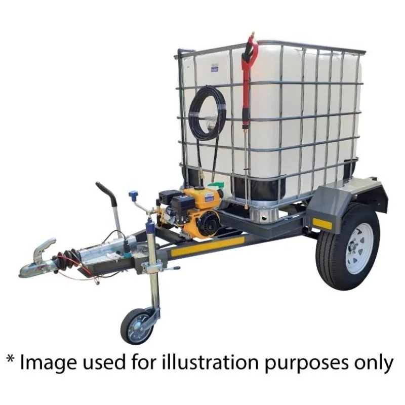1000 L Trailer Pressure Washer, 240 bar Diesel, IBC Tank, Braked 1000 L trailer pressure washer, 240 bar diesel, IBC tank, braked, view 2