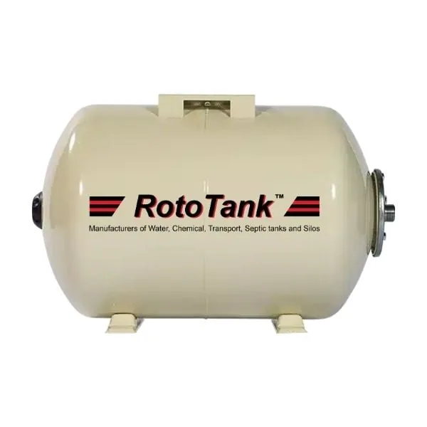 100 L Pressure Vessel, Vertical or Horizontal, 8 Bar, Carbon Steel 100 L horizontal pressure vessel for booster pump systems