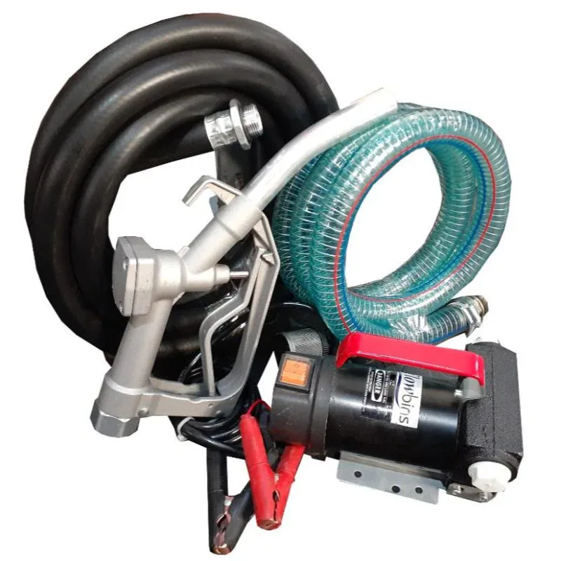 12V Diesel Pump Box, 40 L/min, with 4 m Hose and Nozzle 12V diesel pump box with 40 L/min pump, 4 m delivery hose and nozzle