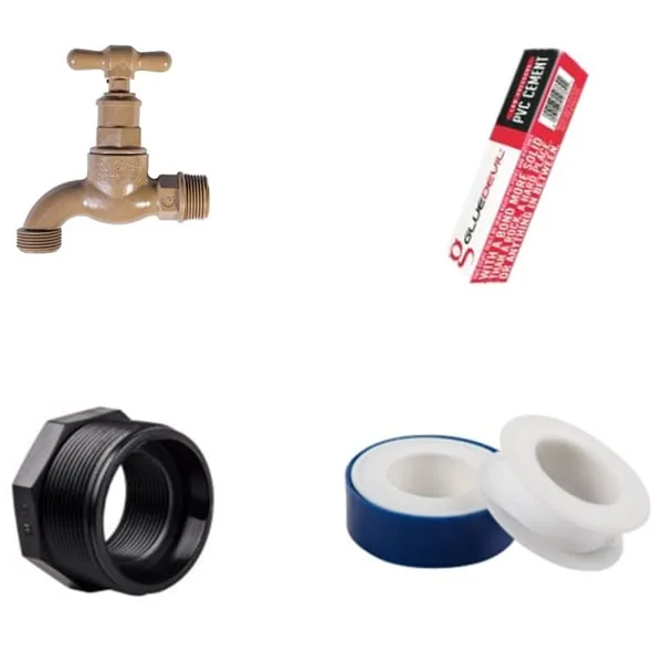 1400 L Rainwater Harvesting Tank Kit with First Flush First flush diverter kit components