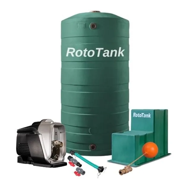 1400 L Slim Water Tank Combo with 0.75 kW Solar-Compatible VSD Pump 1400 L slim vertical water tank combo with 0.75 kW RUC-750 VSD booster pump