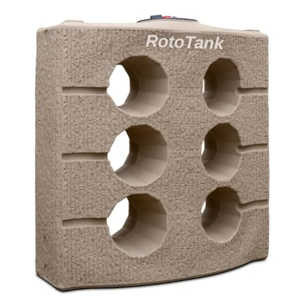 1400 L slimline wall rainwater tank in grey, 1900 mm high x 651 mm wide