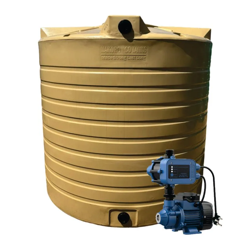 15,000 L Water Tank with 0.37 kW Econo Booster Pump Kit 0.37 kW Econo booster pump kit supplied with 15,000 L tank