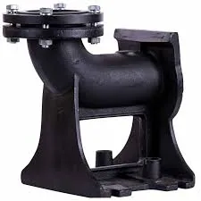 200mm Duckfoot Bend Assembly for B&C Range, Flanged 200mm duckfoot bend with hex bolts and spring washers