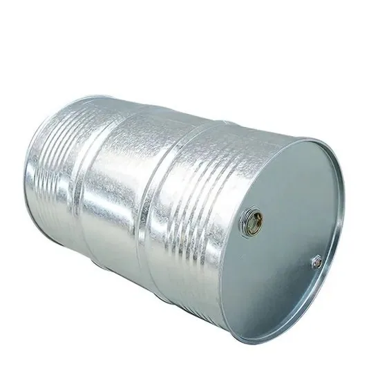 210 L Galvanised Tight-Head Steel Drum, UN Approved 210 litre galvanised steel drum, side view