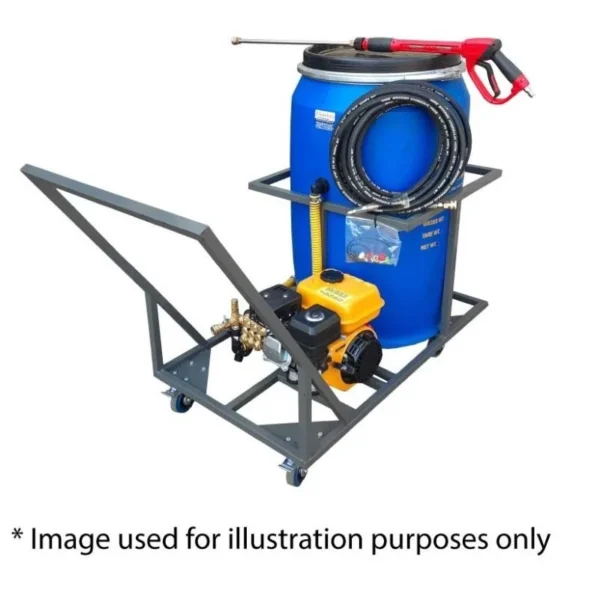 210 L Pressure Washer Trolley, 13 HP Petrol, 248 bar