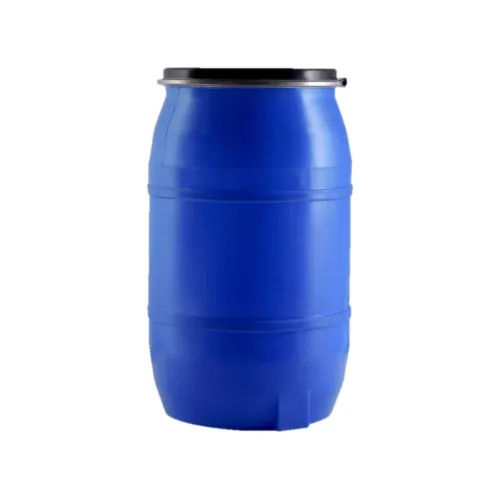 210 L HDPE plastic drum with clip-on lid and locking ring