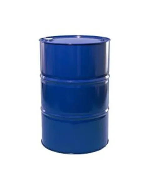 New 210 litre blue tight-head steel drum with lacquered interior