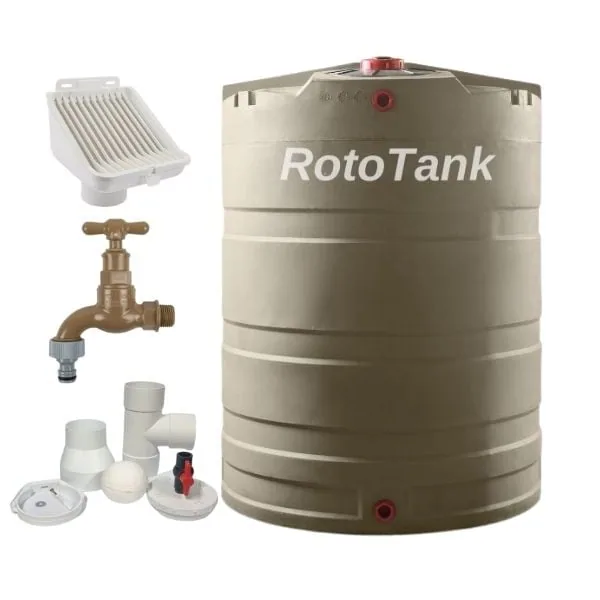 2200 L Rainwater Harvesting Tank Kit with First Flush First flush diverter kit components