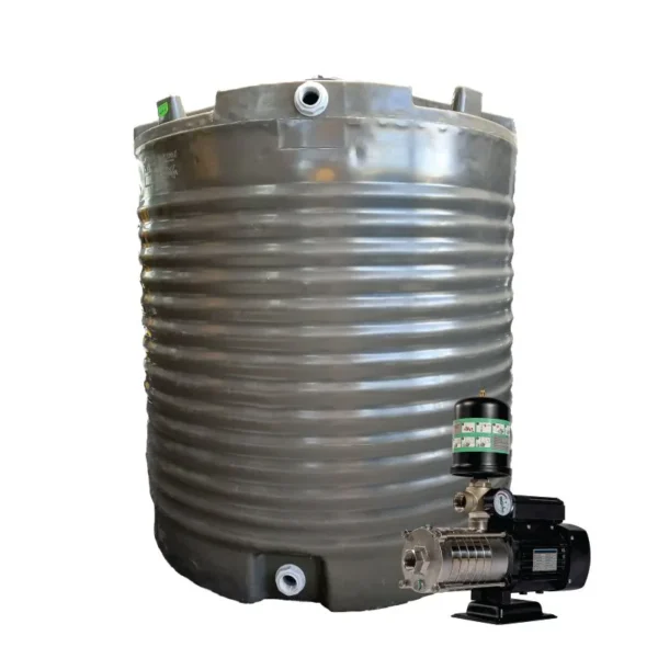 2200 L water tank with 0.75 kW Intelli VSD booster pump, 83.3 L/min