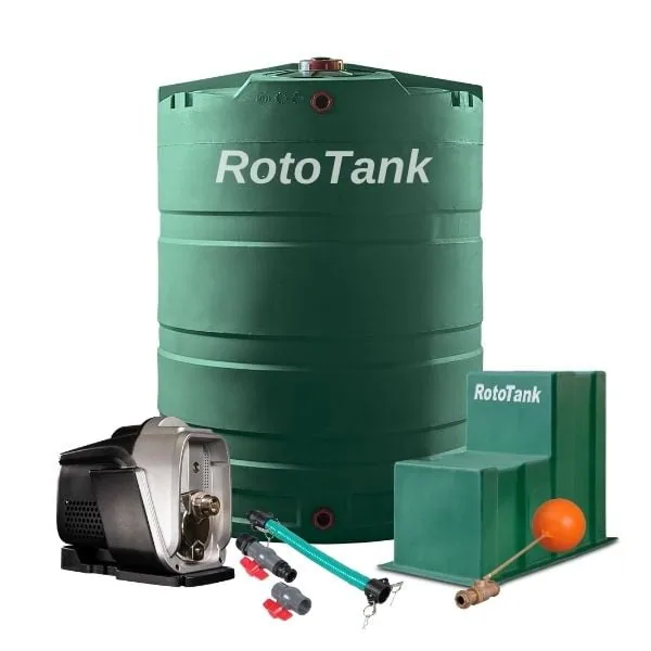 2200 L Tank and 0.75 kW Smart VSD Solar-Compatible Pump Combo Smart VSD booster pump with cover from the 2200 L tank combo