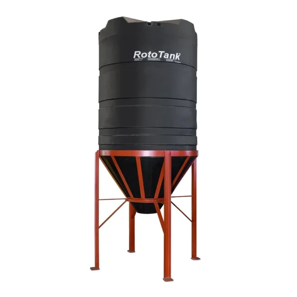 2500 L polyethylene silo for liquid and dry bulk storage, tank only