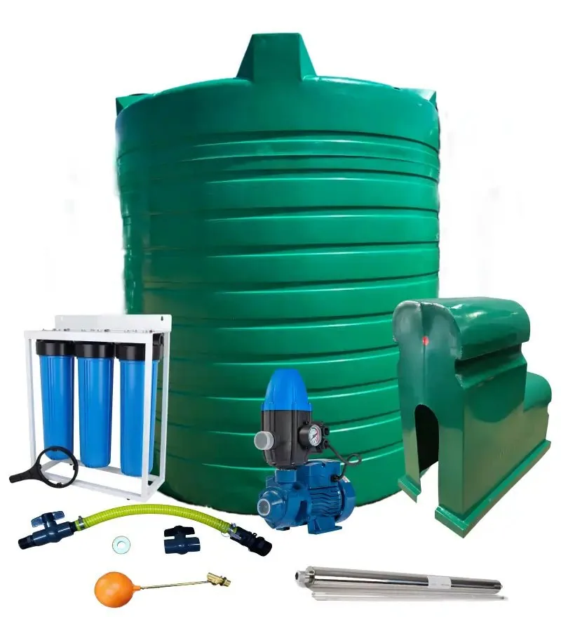 2,500 L Tank Combo, 0.37 kW Peripheral Pump (34 L/min), Filter and UV 2,500 L water tank combo with 0.37 kW Peripheral pump, filter and UV steriliser