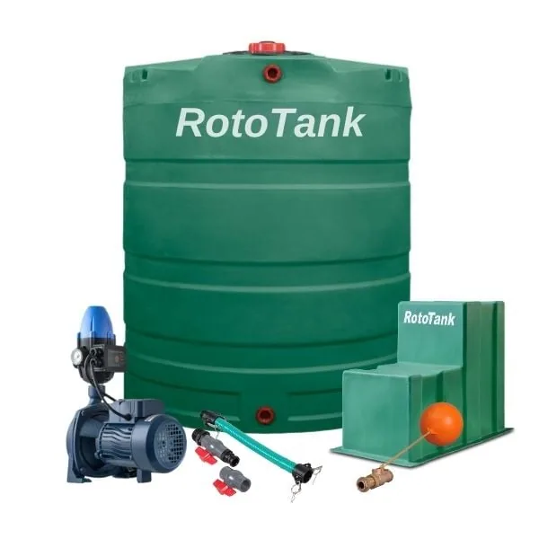 2500 L vertical water tank combo with 0.55 kW booster pump