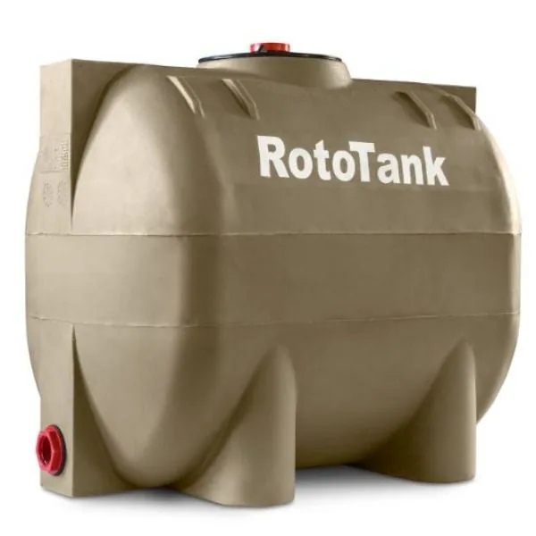 250 L tan horizontal water transport tank, 850 mm long