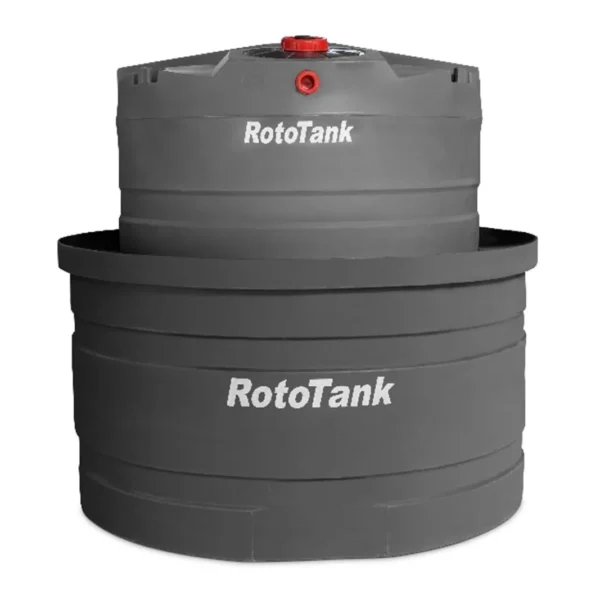 2,520 L LLDPE bund tank, 1800 mm diameter, for spill containment