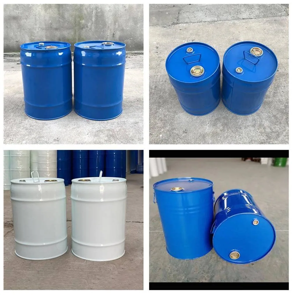 25 L Tight-Head Steel Drum with Handle, 2" and 3/4" Bungs 25 litre steel drum, side view