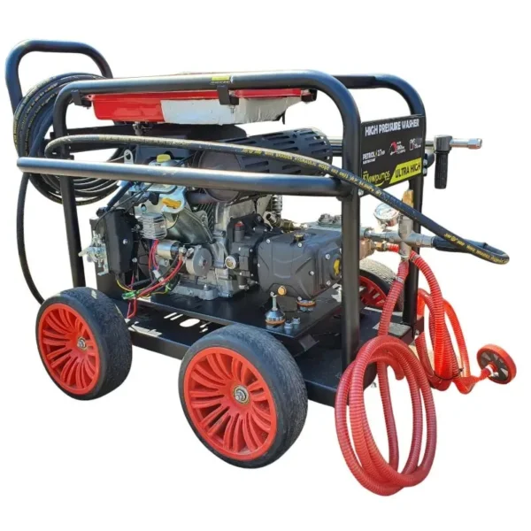 27HP Petrol Trolley Pressure Washer, front view
