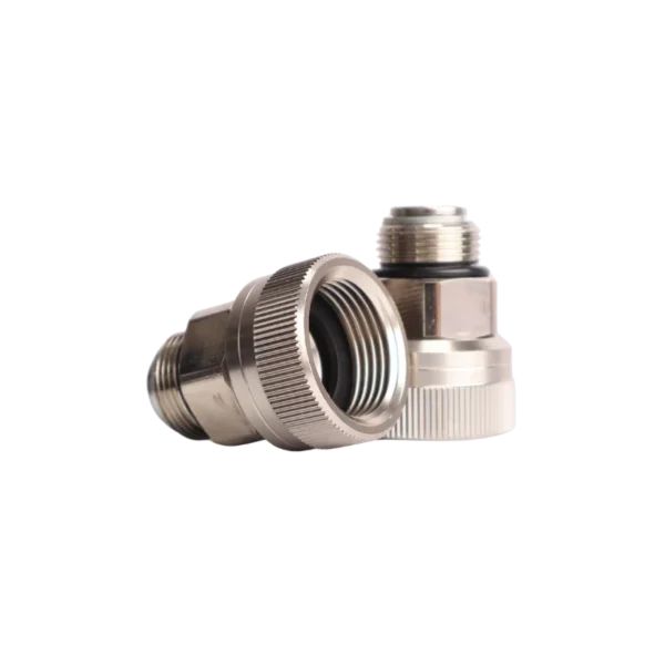 Compact 3/4 inch male x 1 inch female reducing fuel nozzle swivel