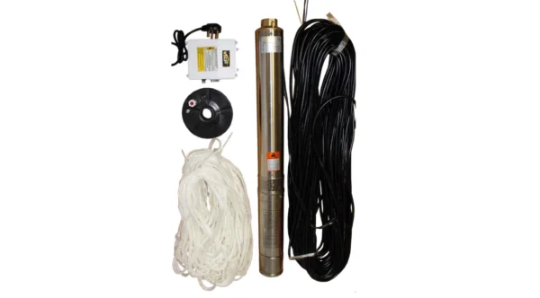 Vega 3-inch borehole pump combo kit, 2000 L/h, with motor and control box