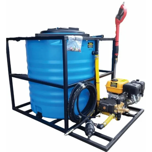 300 L Skid Pressure Washer, 6.5 HP Petrol, 186 bar