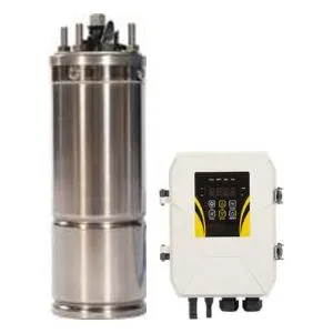 4 inch brushless DC solar borehole motor 0.75 kW 72 V with controller