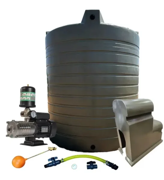 5000 L Water Tank Combo, 0.75 kW Intelli VSD Booster Pump complete kit