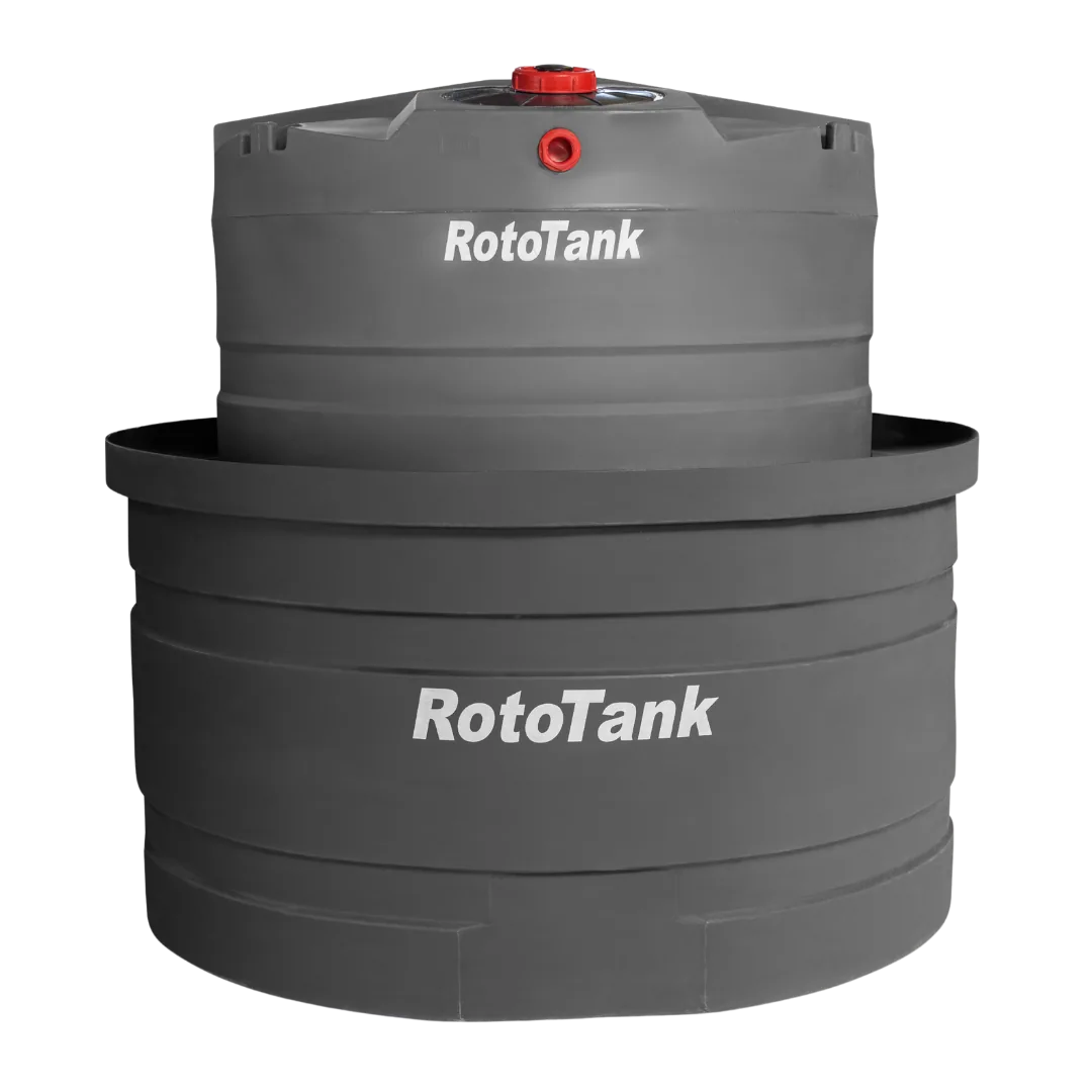 500 L Bund Tank, 1200 mm Diameter, Blue or Red 500 L LLDPE bund tank, 1200 mm diameter, for spill containment, top view