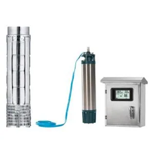 6" Borehole Pump SP60-17, 30 kW, 238 m Max Head 6-inch SP60-17 stainless steel multistage borehole pump, 30 kW, 238 m max head, side view