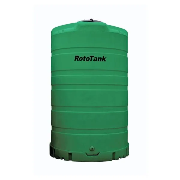 6,000 L vertical decant water tank on pallet, 1800 mm diameter