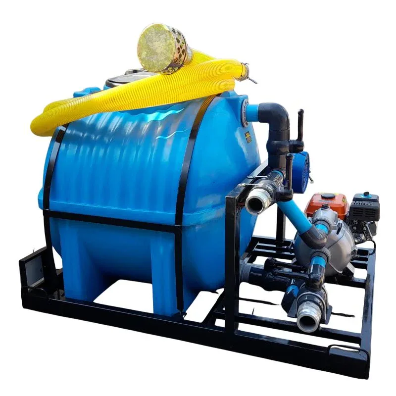 650 L Horizontal Honey Sucker Skid Unit, 6.5 HP Petrol 650 L horizontal honey sucker skid unit with 6.5 HP petrol trash pump for bakkie or site use