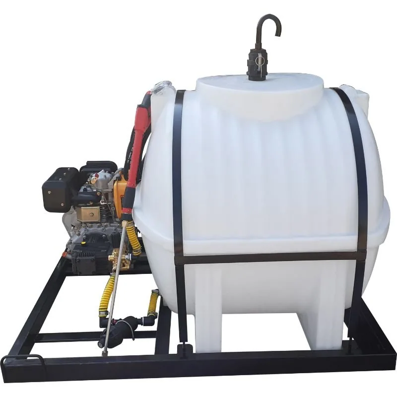 650 L Mobile Pressure Washer, 10HP Diesel, 240 Bar 650 L 10HP Diesel 240 bar pressure washer on skid, side view
