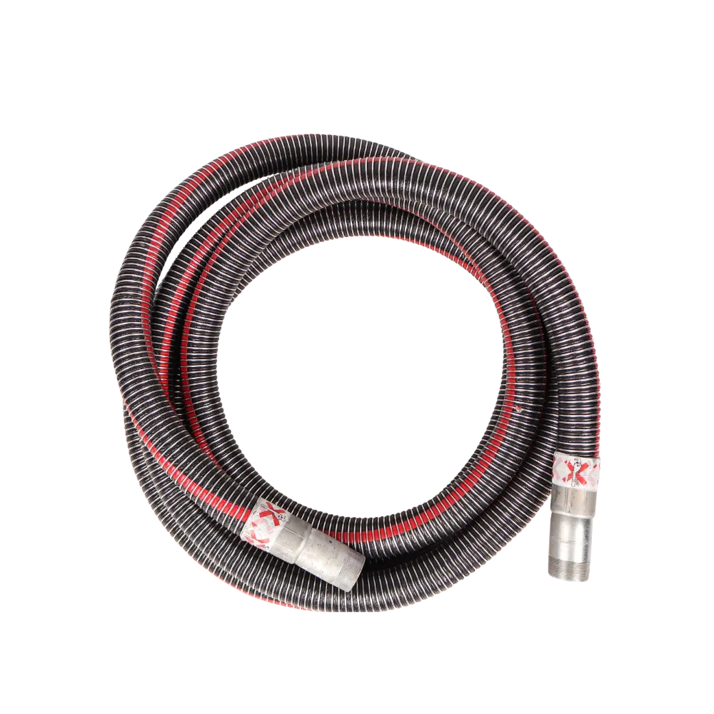 65 mm Composite Fuel Hose, 4 m, 2.5" Male Ends, 7 Bar 65 mm composite petroleum hose, 4 m, with 2.5 inch male threaded ends, 7 bar