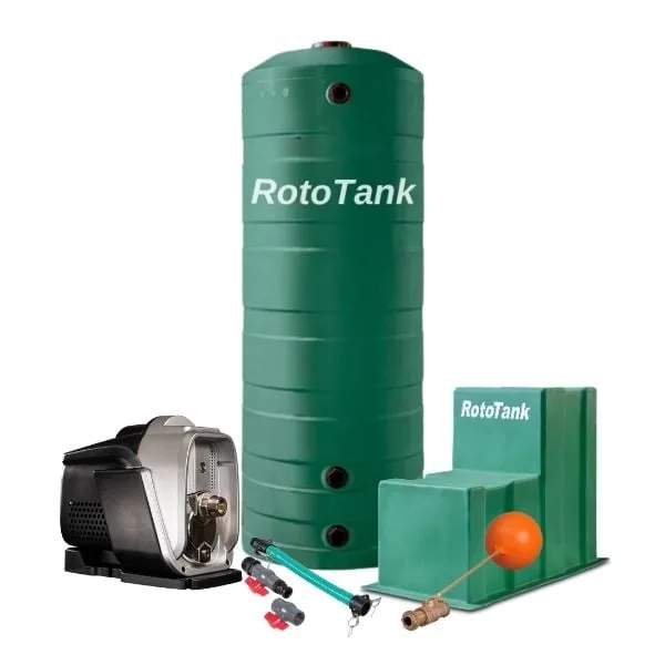 800 L Tank and 0.75 kW Smart VSD Solar-Compatible Pump Combo Smart VSD booster pump with cover from the 800 L tank combo