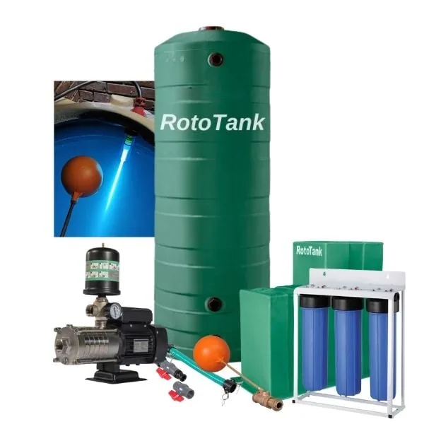800 L Tank Combo, HMS750 0.75 kW Steel VSD Pump, UV and Filters Triple 20-inch filter frame and 55 W UV-C light supplied with the 800 L HMS750 combo