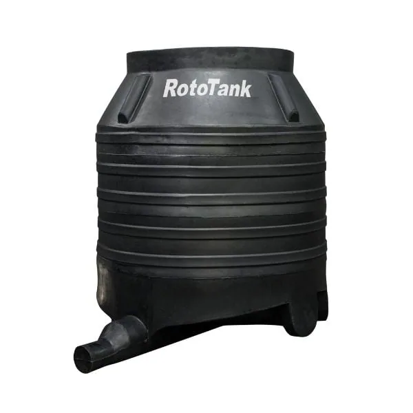 800 mm black plastic septic manhole extension with child-safety lid, 1270 mm high