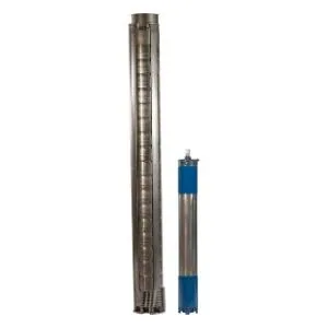8VP 80-20 8 inch stainless steel multistage borehole pump end, 75 kW, 410 m max head